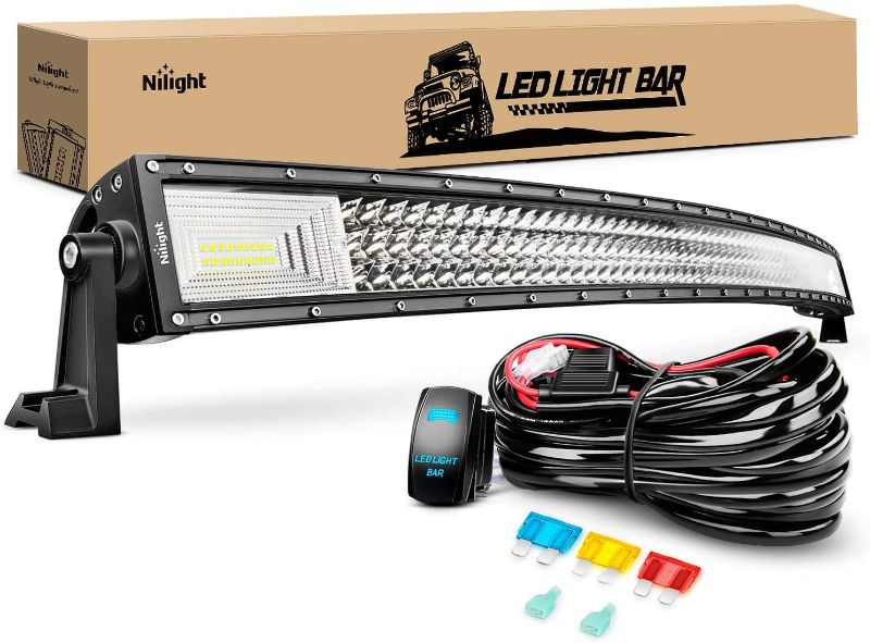 Photo 1 of **LED BAR ONLY *** Nilight ZH408 52Inch 783W Curved Triple Row Flood Spot Combo Beam Led Bar 78000LM Driving Lights with 12AWG Heavy Duty 12V 5Pin Rocker Switch Wiring Harness...
