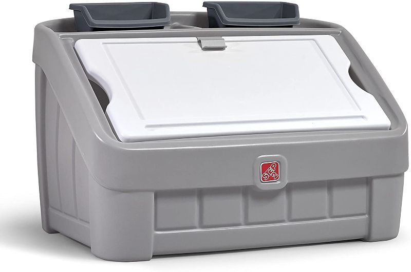 Photo 1 of **INCOMPLETEStep2 2-in-1 Toy Box & Art Lid | Plastic Toy & Art Storage Container, Grey
