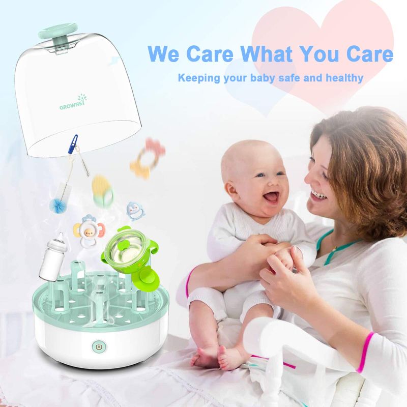 Photo 1 of Baby Bottle Sterili-zer, Bottle Steam Sterili-zer for Baby Bottles Pacifiers Breast Pumps Large Capacity and 99.99% Cleaned in 8 Mins
