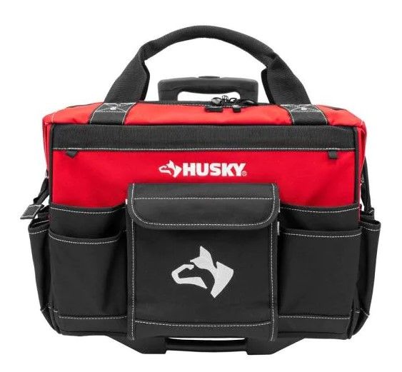 Photo 1 of 18 in. 18 Pocket Rolling Tool Bag
