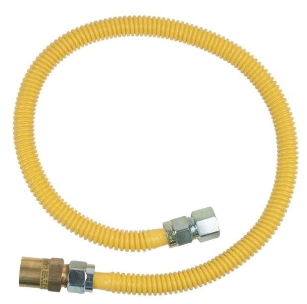 Photo 1 of 3/4 in. FIP x 3/4 in. FIP x 36 in. Gas Connector (5/8 in. OD) w/Safety+Plus2 Thermal Excess Flow Valve (107,000 BTU)
