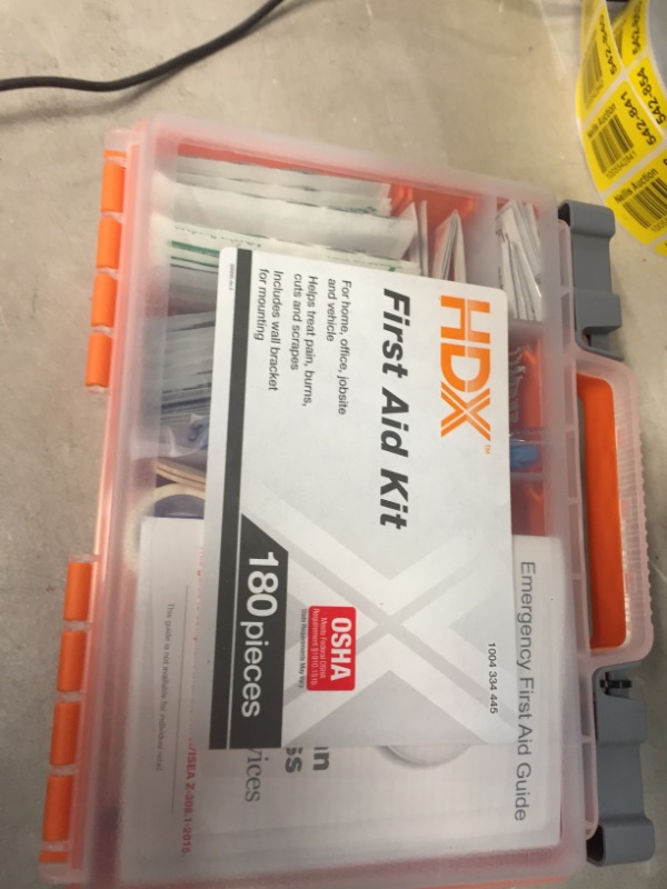 Photo 2 of 180-Piece, 25-Person Plastic OSHA First Aid Kit
