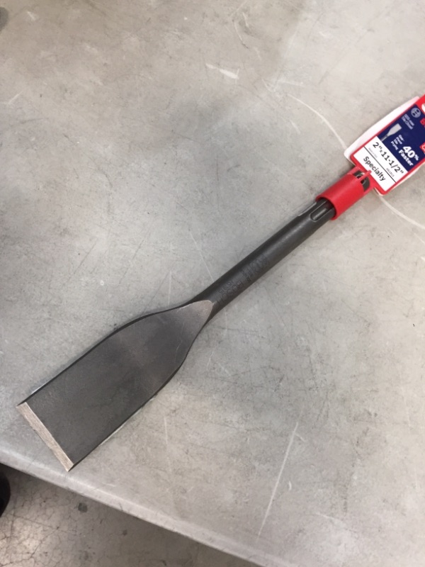 Photo 2 of 2 in. x 12 in. Hammer Steel SDS-MAX Tile Chisel
