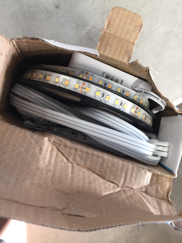 Photo 1 of 16 ft. Plug-In Integrated LED White Strip Light Cuttable and Linkable Onesync with Color Change CCT Selectable