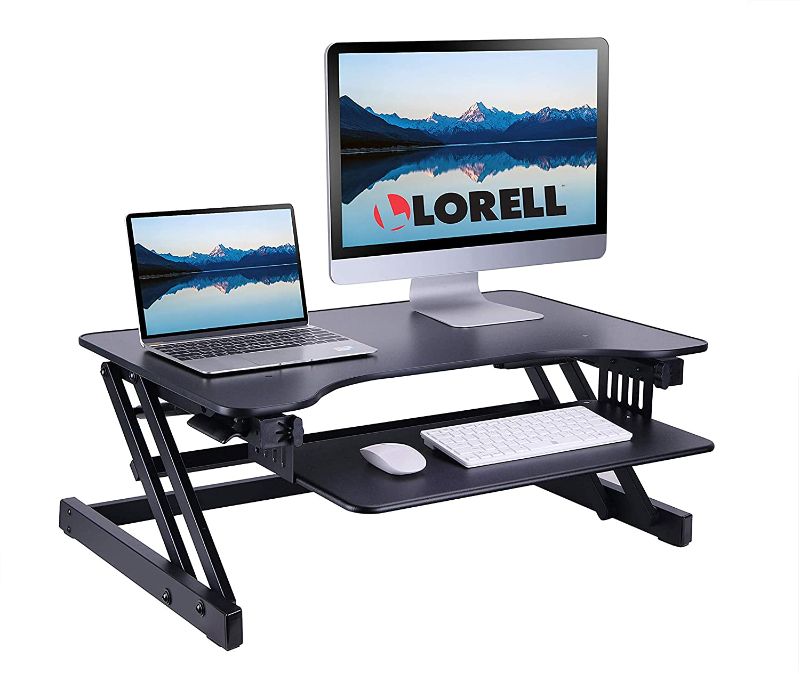 Photo 1 of Lorell Sit-to-Stand monitor riser, black
