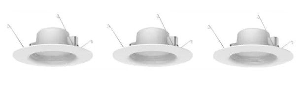 Photo 1 of 5 in. and 6 in. White Integrated LED Recessed Trim (3-Pack)
