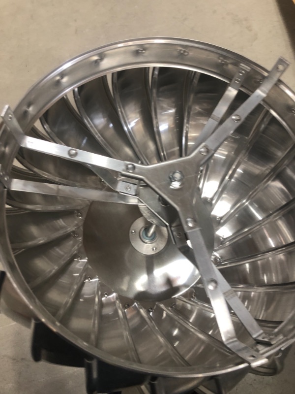 Photo 4 of 12 in. Mill Finish Aluminum Internally Braced Whirlybird Wind Turbine
