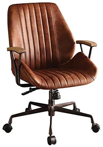 Photo 1 of Acme Hamilton Top Grain Leather Office Chair, Cocoa Leather
