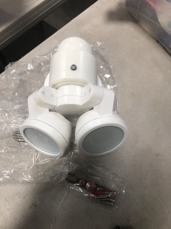 Photo 1 of 180° White Motion Activated Outdoor Integrated LED Twin Head Flood Light

