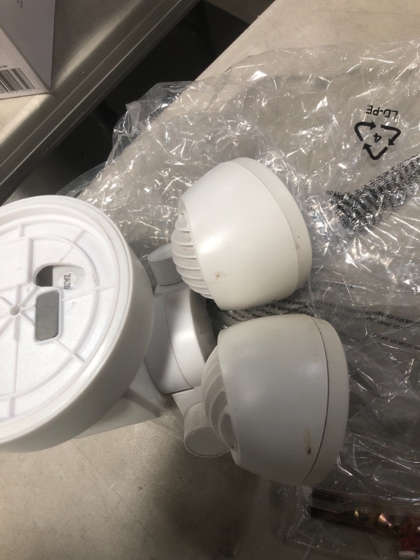 Photo 1 of 180° White Motion Activated Outdoor Integrated LED Twin Head Flood Light
