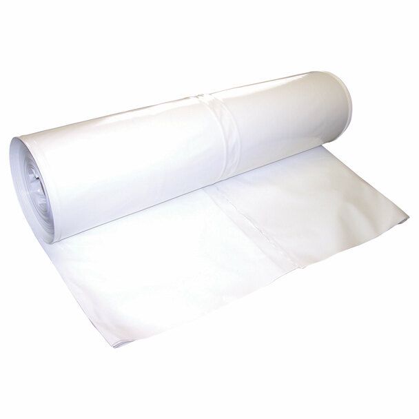 Photo 1 of 17' X maybe 70', part of the roll is used 7MIL White Industrial Shrink Wrap DS-177110W