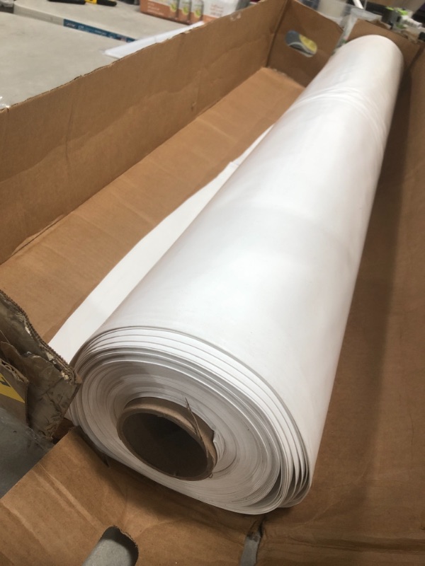 Photo 2 of 17' X maybe 70', part of the roll is used 7MIL White Industrial Shrink Wrap DS-177110W