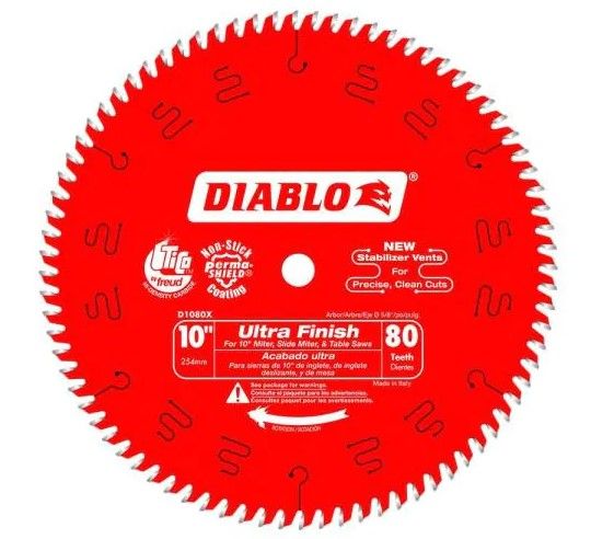 Photo 1 of 10 in. x 80-Tooth Ultra Finish Circular Saw Blade

