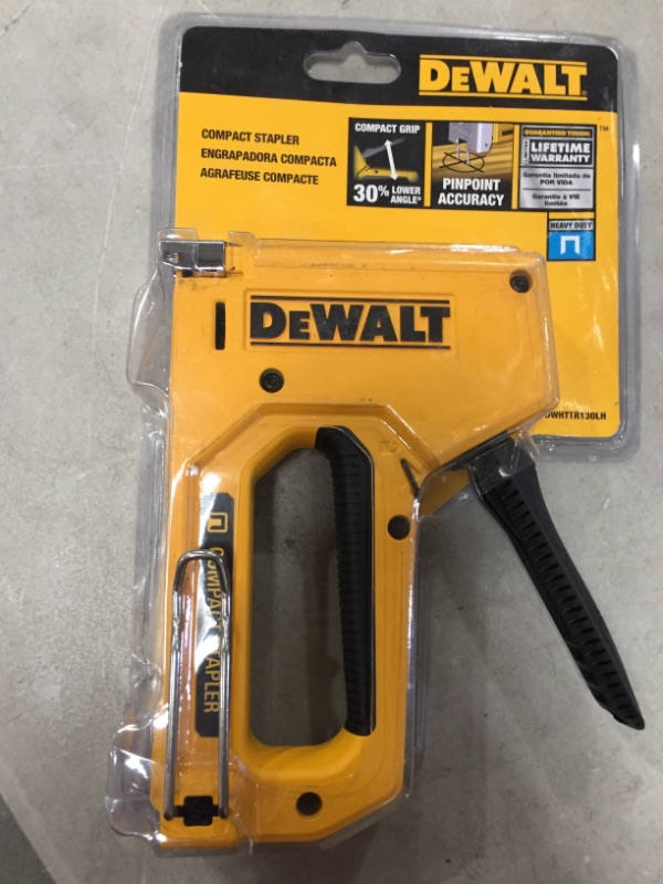 Photo 2 of DeWalt DWHTTR130LH Heavy Duty Compact Staple Gun