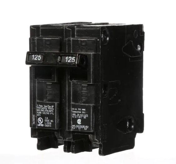 Photo 1 of 125 Amp Double-Pole Type QP Circuit Breaker
