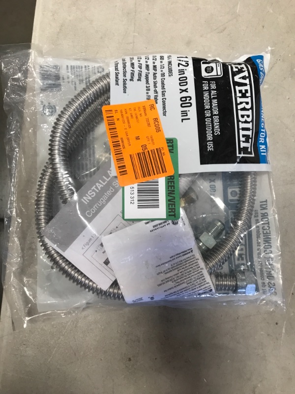 Photo 1 of 5 ft. Gas Dryer Connector Kit
