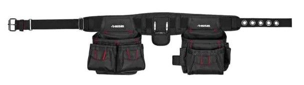 Photo 1 of 2-Bag 10-Pocket Black Contractor's Work Tool Belt
