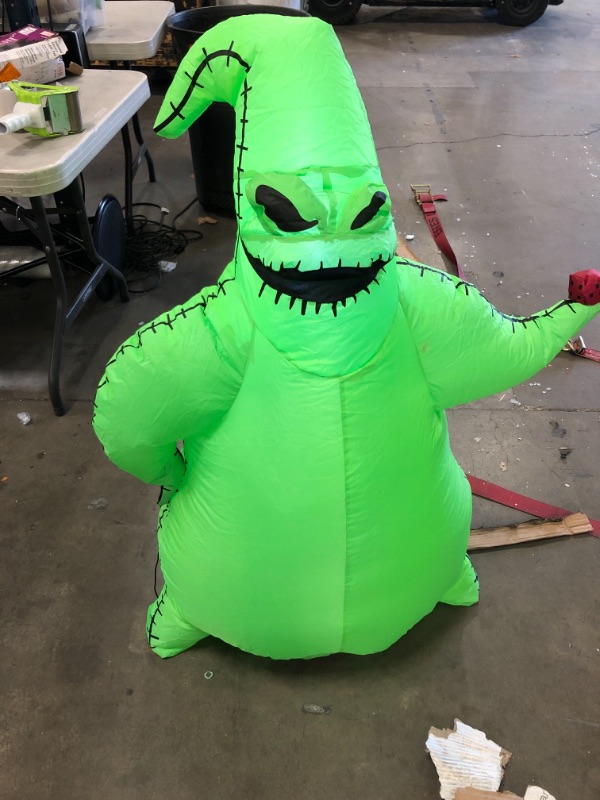 Photo 2 of 3.5 ft. Green Oogie Boogie Halloween Inflatable
