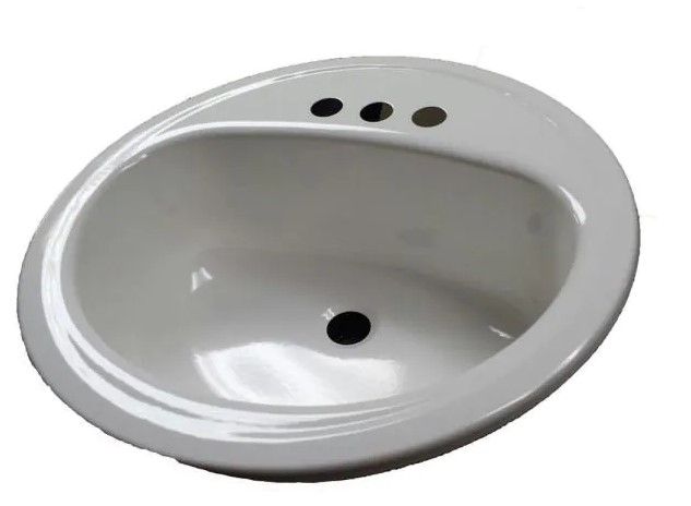 Photo 1 of Bootz Industries Laurel Round Drop-In Bathroom Sink in White