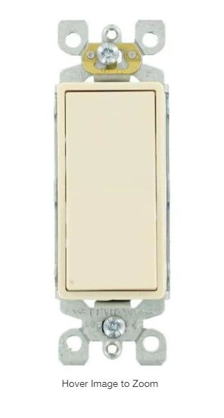 Photo 1 of Decora 15 Amp Single-Pole AC Quiet Switch, Light Almond (10-Pack)
AS IS USED, SOME ARE DIRTY, PLEASE SEE PHOTOS 