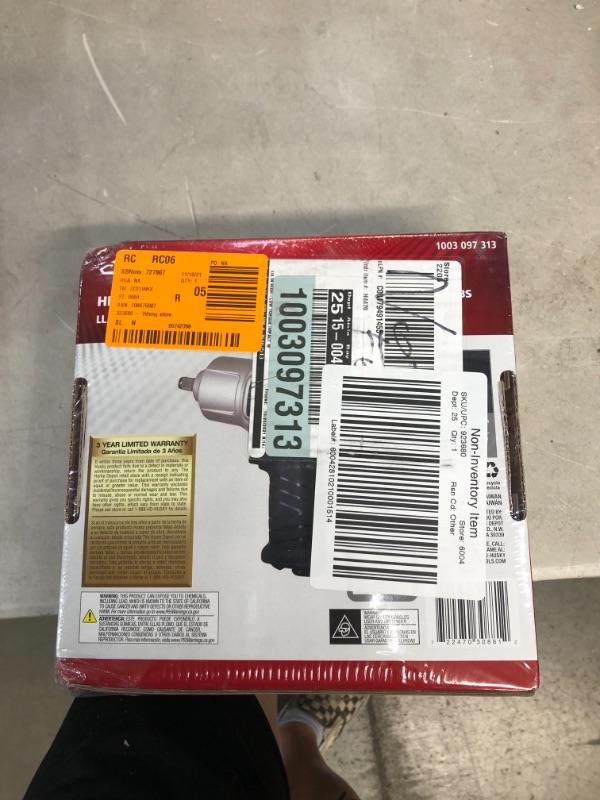 Photo 1 of 800 ft./lbs. 1/2 in. High-Low Impact Wrench
STILL FACTORY SEALED
