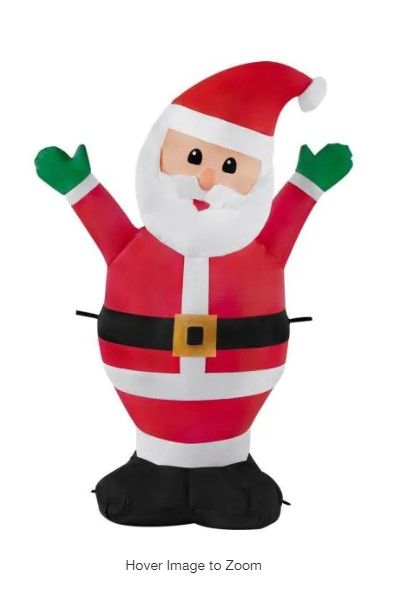 Photo 1 of 3.5 ft Pre-Lit LED Airblown Santa Christmas Inflatable
AS IS USED