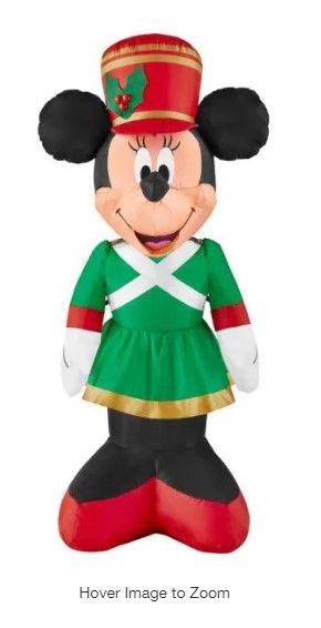 Photo 1 of 3.5 ft Pre-Lit LED Airblown Disney Minnie as Toy Soldier Christmas Inflatable
AS IS USED, MISSING PLUG, PLEASE SEE PHOTOS 