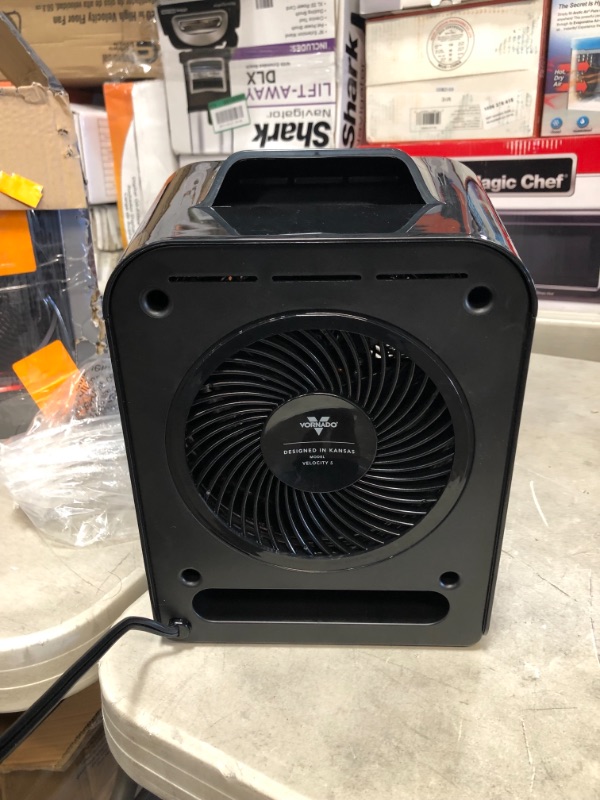 Photo 3 of Velocity 5 Whole Room 1500-Watt 5118 BTU Electric Space Fan Heater Furnace, Auto Control, Advanced Safety, Black
AS IS USED, NON FUNCTIONAL, PARTS ONLY, PLEASE SEE PHOTOS 