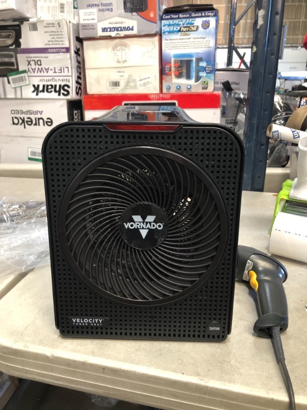 Photo 4 of Velocity 5 Whole Room 1500-Watt 5118 BTU Electric Space Fan Heater Furnace, Auto Control, Advanced Safety, Black
AS IS USED, NON FUNCTIONAL, PARTS ONLY, PLEASE SEE PHOTOS 