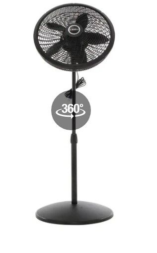 Photo 1 of Cyclone Adjustable-Height 18 in. 3 Speed Black Oscillating Pedestal Fan
AS IS USED, MISSING STAND, FAN ONLY, NON FUNCTIONAL, PARTS ONLY, PLEASE SEE PHOTOS 