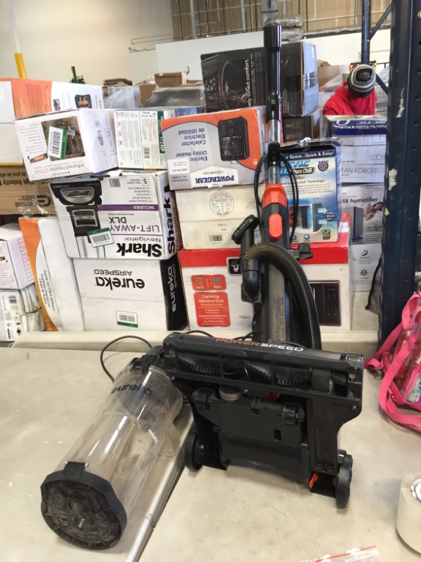 Photo 1 of PowerSpeed Multi-Surface Upright Bagless Vacuum Cleaner
AS IS USED, DITY, MAJOR DAMAGE, NON FUNCTIONAL, PARTS ONLY, PLEASE SEE PHOTOS 