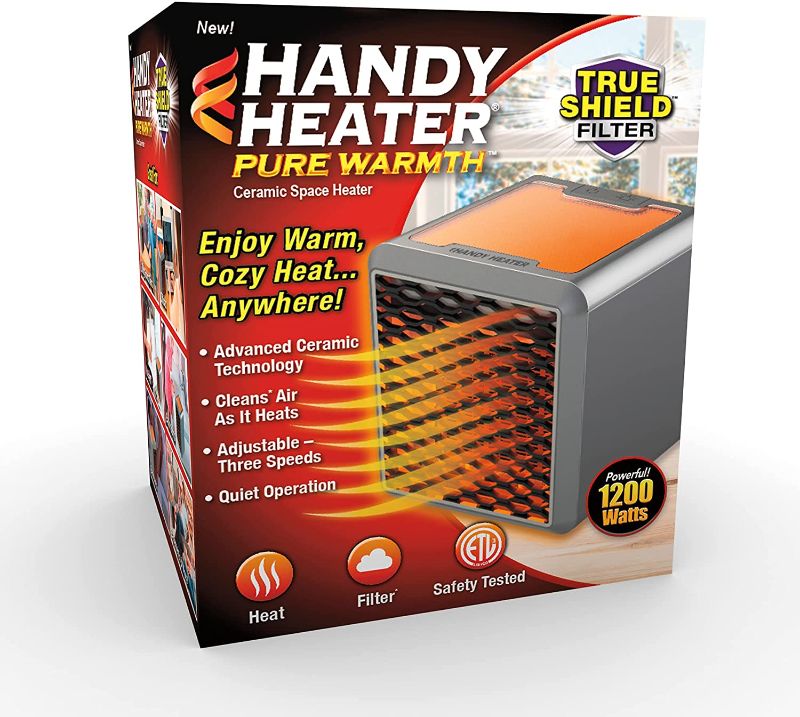 Photo 1 of Heat Boss 1200 Watt Pure Warmth Ceramic Space Heater by Handy Heater
AS IS USED
