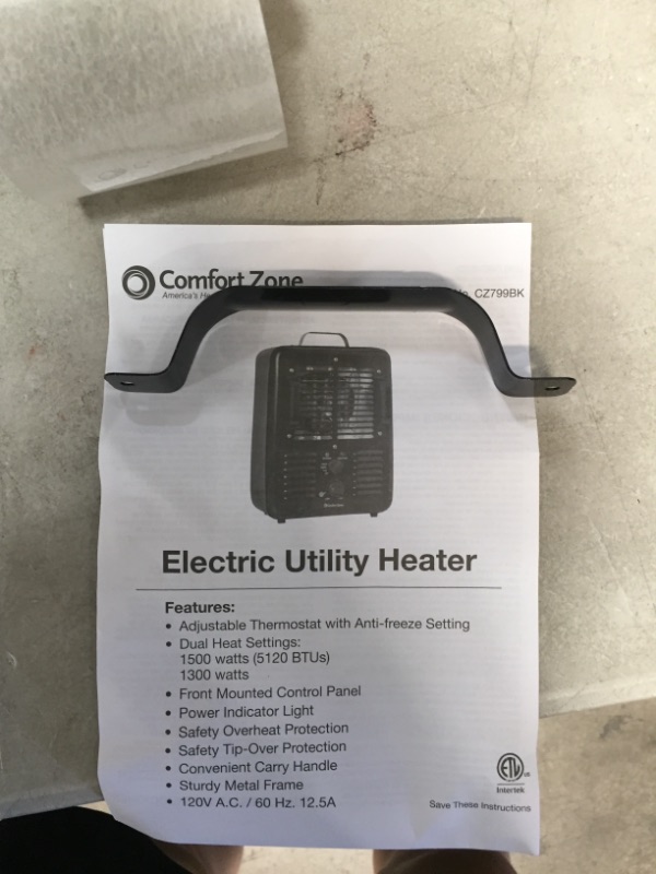 Photo 2 of 1500-Watt Electric Milkhouse Utility Heater
AS IS USED