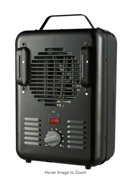 Photo 1 of 1500-Watt Milkhouse Utility Electric Portable Heater with Thermostat - Black
