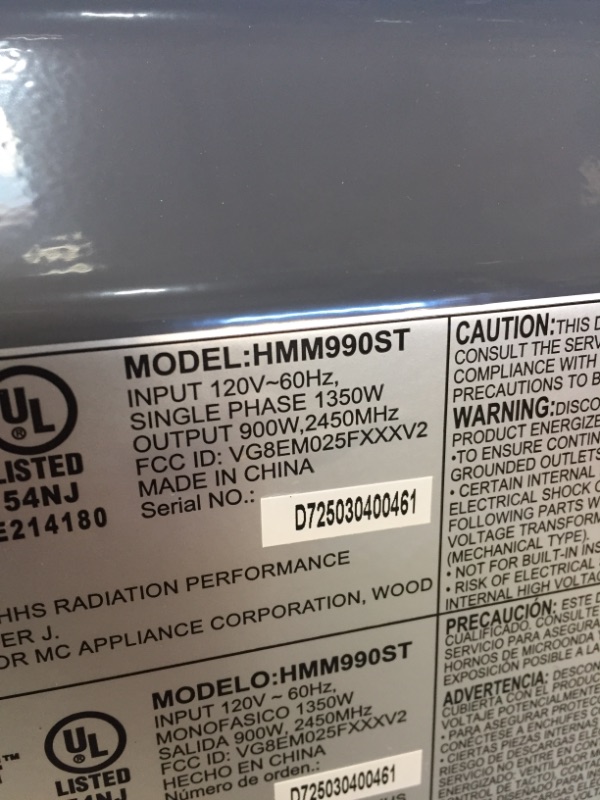 Photo 3 of 0.9 cu. ft. Countertop Microwave in Stainless Steel with Gray Cavity
DOOR SET OFF SLIGHTLY PLEASE SEE PHOTOS, PLEASE SEE PHOTOS, MINOR DENT FROM SHIPPING 