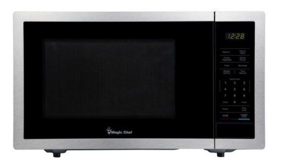 Photo 1 of 0.9 cu. ft. Countertop Microwave in Stainless Steel with Gray Cavity
DOOR SET OFF SLIGHTLY PLEASE SEE PHOTOS, PLEASE SEE PHOTOS, MINOR DENT FROM SHIPPING 
