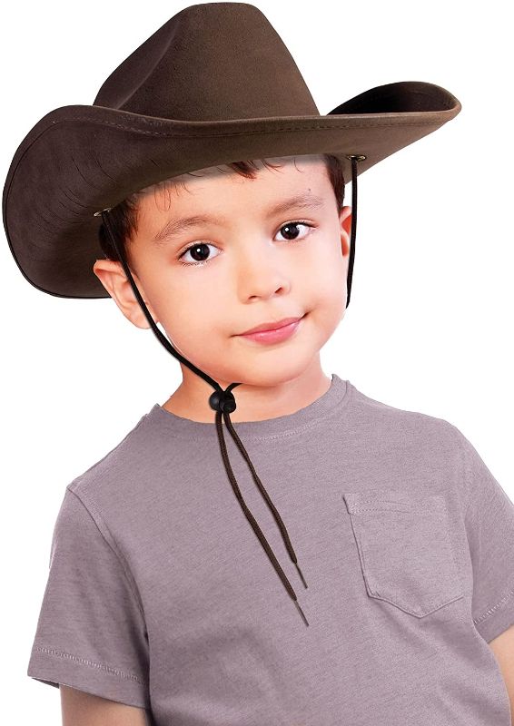 Photo 1 of Forum Novelties Child's Suede Cowboy Hat, Brown
