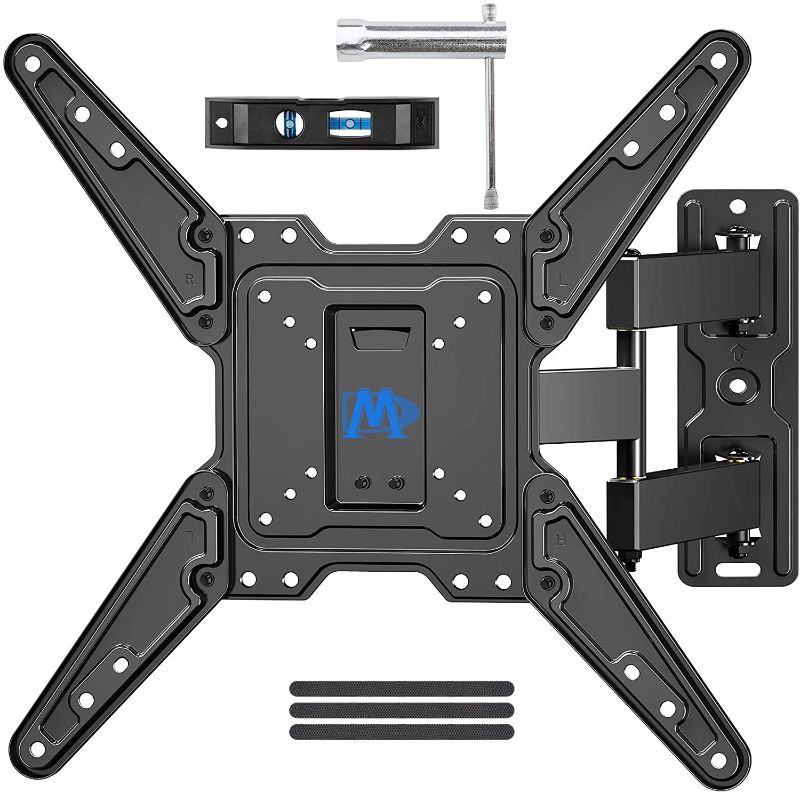 Photo 1 of Mounting Dream UL Listed TV Mount for Most 26-55 Inch TVs, Full Motion TV Wall Mount with Perfect Center Design on Single Stud Articulating Mount Max VESA 400x400mm up to 77 LBS, MD2413-MX
