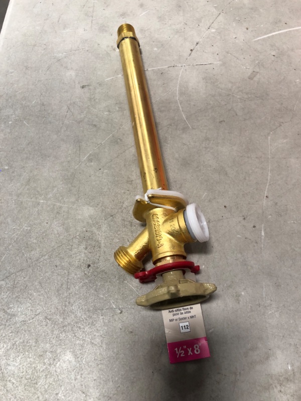Photo 1 of 1/2 in. x 3/4 in. x 6 in. MPT/SWT x MHT Brass Anti-Siphon Frost Free Sillcock Valve with Multi-Turn Operation
