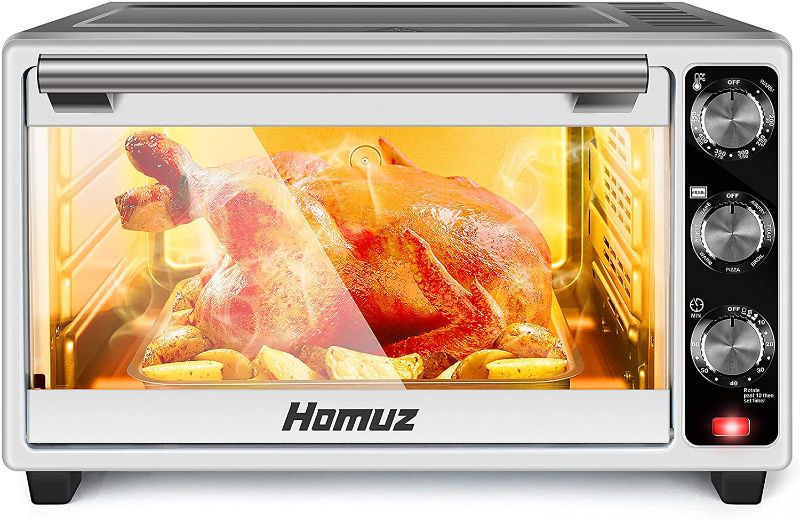 Photo 1 of Air Fryer, Homuz 7 In 1 Toaster Oven Oilless Cooker Air Fryer Oven with 7 Cooking Functions, 1500W 22L/23QT Family Size Air Fryer Toaster Oven with Roast, Bake, Broil, Pizza Function, ETL Certified