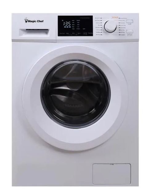 Photo 1 of 24 in. 2.7 cu. ft. Front Load Compact Washer in White