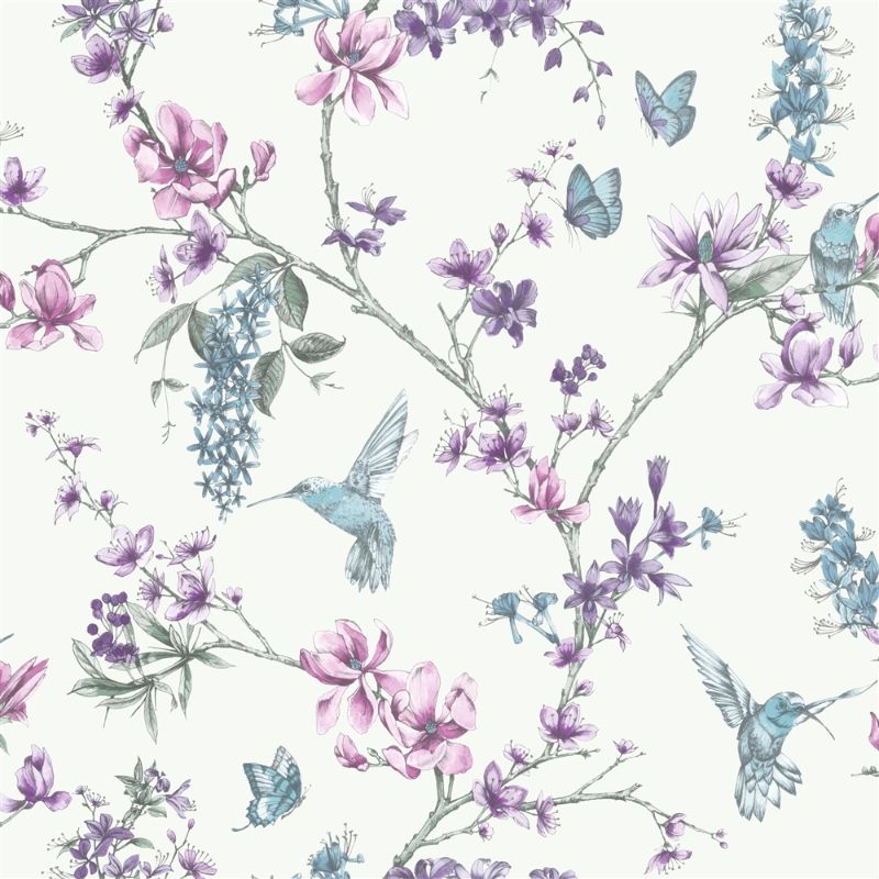 Photo 1 of 2 Graham & Brown Pearl/Lilac Vinyl Strippable Wallpaper (Covers 56 Sq. Ft.)