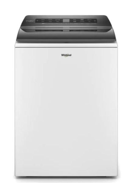 Photo 1 of 4.8 cu. ft. Smart White Top Load Washing Machine with Load and Go, Built-in Water Faucet and Stain Brush...**PREVIOUSLY OPENED**, **DAMAGED**, ***UNABLE TO TEST***, **FAIR CONDITION**




