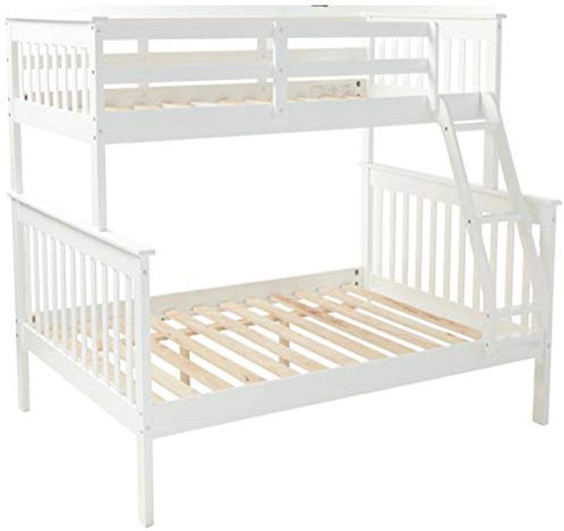 Photo 1 of **BOX 2 OF 3** Donco Kids Mission Bunk Bed Twin/Full White
