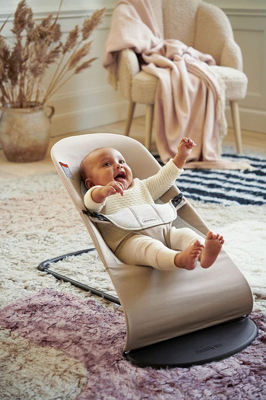 Photo 1 of BABYBJÖRN Bouncer Balance Soft, Cotton/Jersey, Beige/Gray
