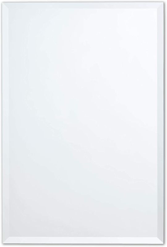 Photo 1 of 30" x 40" Frameless Rectangle Mirror | 1" Beveled Edge | Bathroom Wall Mirror