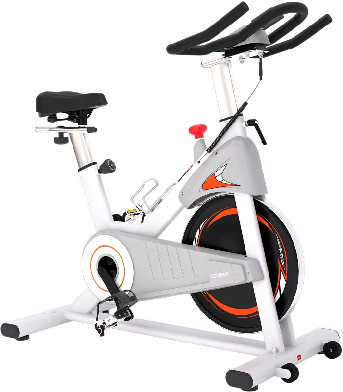 Photo 1 of ADVENOR Magnetic Resistance Exercise Bike, Indoor Stationary Bikes for Home Workout, Quiet Belt Drive with LCD Monitor, Support up to 330 lbs, Flywheel 35 lbs
