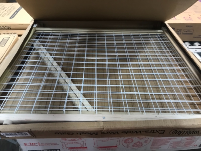 Photo 1 of North States Extra-Wide Wire Mesh Adjustable Wood Baby/Child & Pet Gate | 4615