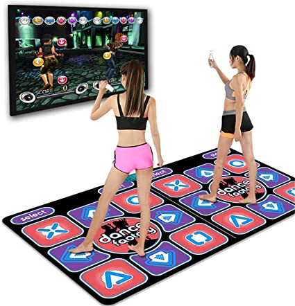 Photo 1 of JFGUOYA Double Dance Mat, Dance Machine TV Interface Fitness 3D Running Blanket Yoga Game Machine Silicone Massage Learning Machine HD Quality Light for Children
