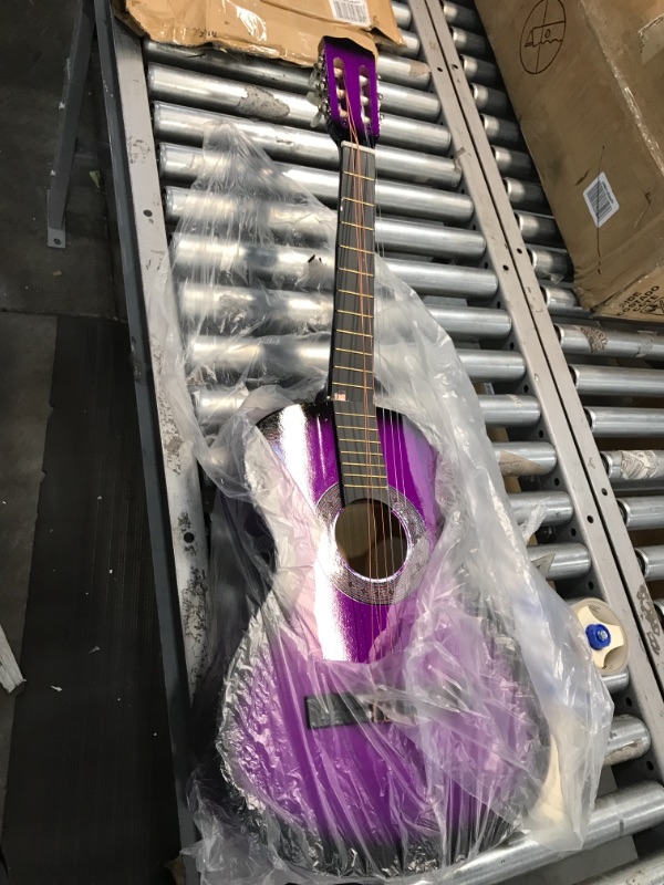 Photo 2 of 38" Wood Guitar With Case and Accessories for Kids/Boys/Girls/Teens/Beginners (38", Purple Gradient)
NECK IS BROKEN